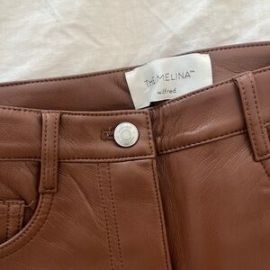 Wilfred Brown Leather Pants